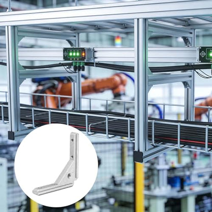 uxcell 8pcs l Shape Corner Bracket t Slot Inside Joint Angle 4040 Series - size: 40 x 40mm (4040)
