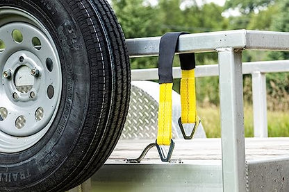Keeper – 2” x 24” Premium Axle Tie Down Strap with D Rings - 3,333 lbs. Working Load Limit and 10,000 lbs. Break Strength,One Color - size: 24 Inch x 2 Inch