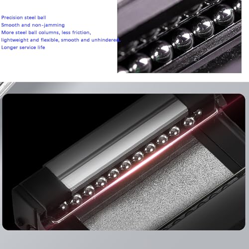MGN5 Linear Rail 50mm 1.97" 4PCS MGN5 Miniature Linear Motion Slide Rail + 4PCS MGN5H 5mm Linear Sliding Bearing Carriage Block Black for 3D Printer and CNC Machine - size: L: 50mm / 1.97 inch, style: MGN5 Rail + H Block