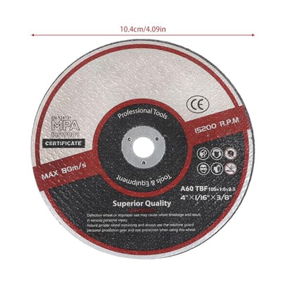 findmall 25 Pack 4" x 1/16" x 3/8" Cut Off Wheel