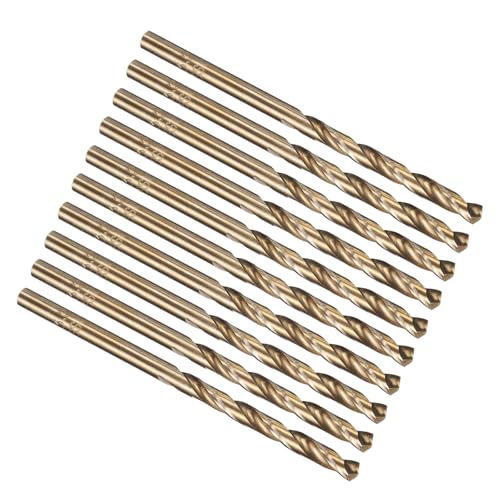 PATIKIL 3.2mm Drill Bit M35 Cobalt 5% High-Speed Steel for Metal 10 Pack - size: 3.2mm