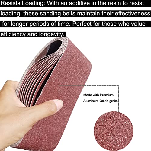 Tonmp 15 PCS 3 inch x 18 inch Sanding Belts - 5 Each of 40 80 120 Grit Aluminum Oxide Sanding Belts For Belt sander (3x18 inch) - size: 3x18 inch
