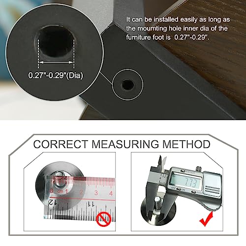 uxcell Metric M8 x 1.25 Furniture Glide Leveling Feet Adjustable Leveler Floor Protector for Table Desk Cabinet Leg 32 Pack - size: M8 x 10 x 22mm (Pack of 4)