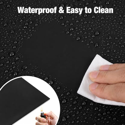 3 Pack Silicone Rubber Sheeting, 11.5" x 11.5" x 1/24" Thick, Flexible Heat Resistant Silicone Gasket Sheet, 60A Durometer for Seals, Pads, Insulation, DIY Craft Projects - color: Black