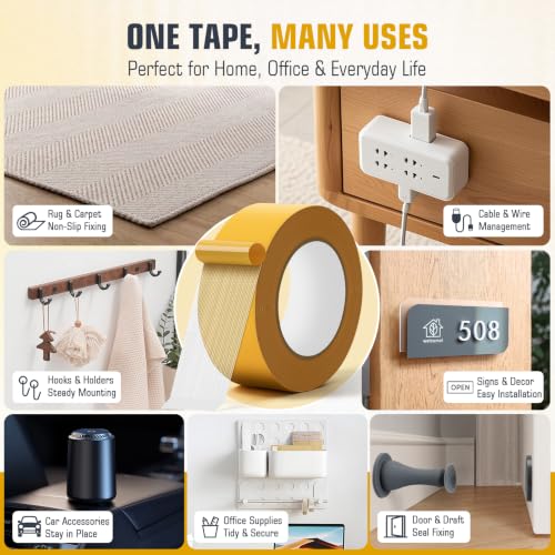 Waterproof Strong Grid Double-Sided Tape, 788 * 1.97In | Adhesive Double-Sided Mesh