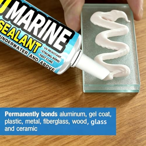 5200 Marine Sealant Adhesive Fast Cure - Permanent, Watertight Bonding and Sealing - UV Resistant, Above & Below Waterline- for Boats, Hulls, Decks & RVs,Pond Sealant 3oz (2Pack White) - color: 2Pack White