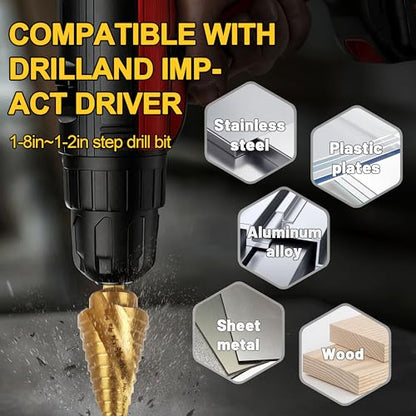 DWA1786IR StepBit Impact Ready Step Drill Bit for Metal