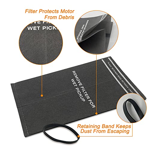 38737/CMXZVBE38737 Wet/Dry Vac Filter Bags for Craftsman 2 to 2.5 Gallon Wet/Dry Vacuums and Powerhead Bucket Vac, Part# CMXZVBE38737 / 9-38737 - size: 3 Pcs
