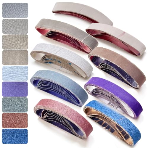 60PCS 3/4 x 12 Inch Sanding Belts, Replacement Belts for Knife Sharpeners - size: 12x3/4 inch