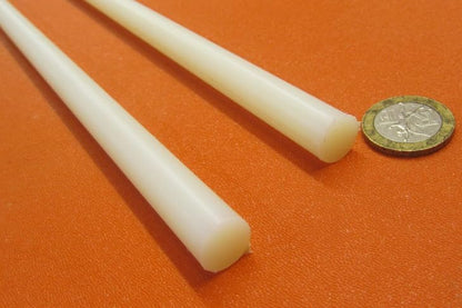 Natural Nylon Extruded Round Rod .500" (1/2") x 5 Ft Length 4 pcs 20 Ft