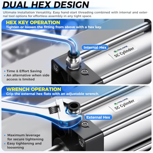 TAILONZ 3/8" x 1/4" NPT Push to Connect Straight & Elbow Fitting Kit 30Pcs - size: 3/8"OD x 1/4"NPT