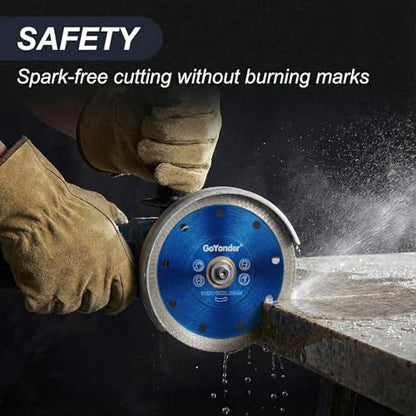 GoYonder 3 Pack 4 Inch Super Thin Diamond Saw Blade for Cutting Porcelain Tiles,Granite Marble Ceramics (4") - size: 4"-Blue-3 PCS
