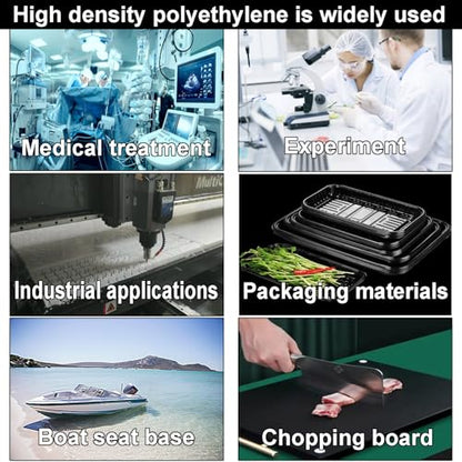 High-Density Polyethylene (HDPE) Plastic Sheet 1" Thick 12" X 16"- Black HDPE Sheet,for Machining, Home Improvements, DIY Projects, Engineering,High-Density Polyethylene Plastic Block (Pack of 1) - color: Black, size: 1" x 12" x 16"