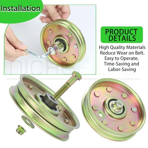 2 Pack 756-1229 Idler Pulley for Cub Cadet 50" RZT 50 RZT 42 Deck - color: A14 2x756-1229