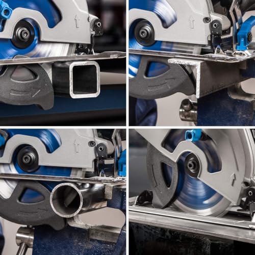 Evolution S185CCSL | 7.25” Metal Cutting Circular Saw | Cuts Steel & More | 7-1/4” TCT Blade Included | 45° Bevel Cuts | Dry-Cut | 15A Corded Power | Accurate, Powerful, Reliable - size: 7-1/4”