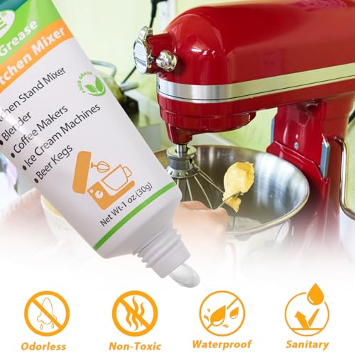 Keze Food Grade Grease for Kitchen Stand Mixer, Sanitary Lubricant for Blenders, Coffee Machines, Beer Kegs and Food Processors, Kitchen Food Grease, 1 oz 4-Pack - color: Food Grade Grease for Kitchenaid Stand Mixer, size: 4 oz