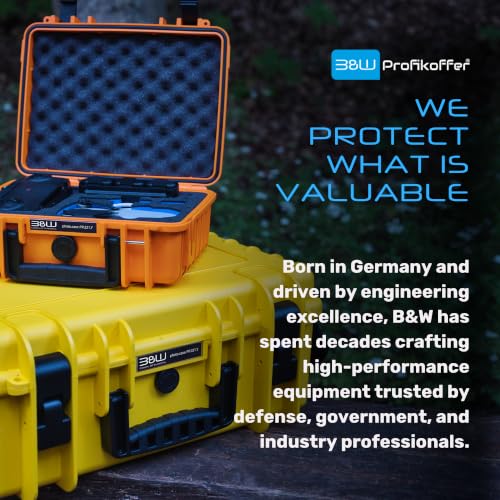 B&W INTERNATIONAL Jet 5000 Outdoor Tool Case with Pocket Tool Boards, Black - size: JET 5000 - Large Rugged Case