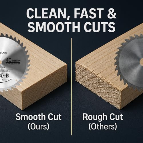 9" Table Saw Blades, 40T Carbide Tipped for Workshop Wood Cutting Tasks