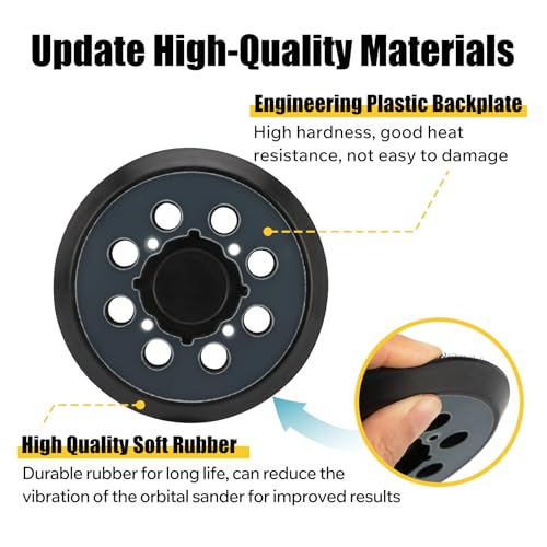 Orbital Sander Replacement Pad for Dewalt DWE64233 & N329079, 2 Pack - style: Plastic Pad