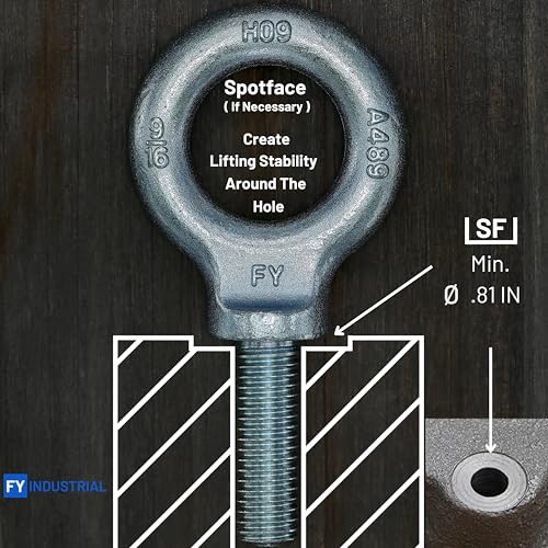 Lifting Shoulder Eye Bolt 9/16"-12 X 1-5/8" |Blue Bright Zinc Plated - color: Blue Bright Zinc Plated, size: 9/16"-12 X 1-5/8"