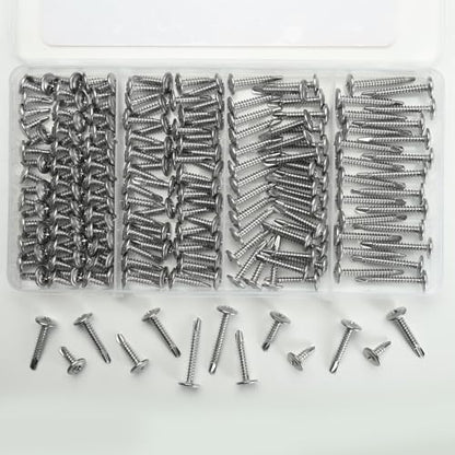 Self Tapping Screws Assortment Kit 192PCS, Modified Truss Head - size: S #8 192PCS