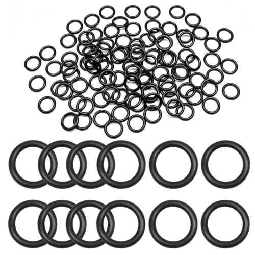 Black 100Pcs O-Rings, Nitrile Rubber O-Rings 7/16"(11.2mm) ID - size: 7/16" ID, 5/8" OD