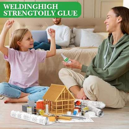 2Pcs Welding High-Strength Oily Glue,Magic Glue,Multifunctional Fast Repair Instant Bonding Welding Glue for Metal, Plastic, Ceramics, Leather, Glass,Super Glue All Purpose,Shoe Glue Heavy Duty(2PCS)