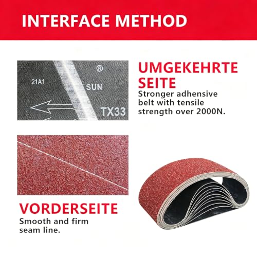 3x21 Inch Sanding Belts for Belt Sander, 25-Pack - size: 3x21(25pcs)
