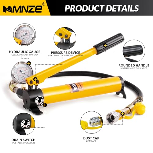 Hydraulic Hand Pump CP-180/CP-700 High Pressure Portable Manual Hydraulic Pump Hydraulic Lifting Cylinder Jack Pump with Pressure Oil Gauge - size: CP-180 with oil gauge
