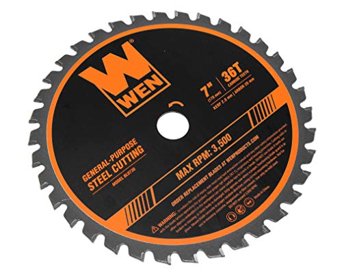 WEN BL0736 7-1/4-Inch 36-Tooth Carbide-Tipped Professional Saw Blade for Steel Cutting