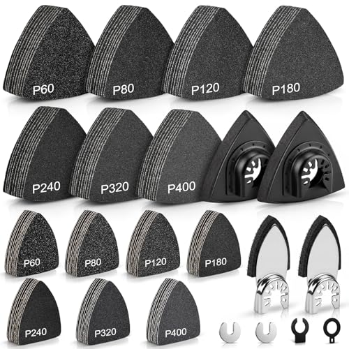 148Pcs Wet Dry Oscillating Tool Sanding Pad Kit for Tight Spaces Detailing - color: 148pcs set