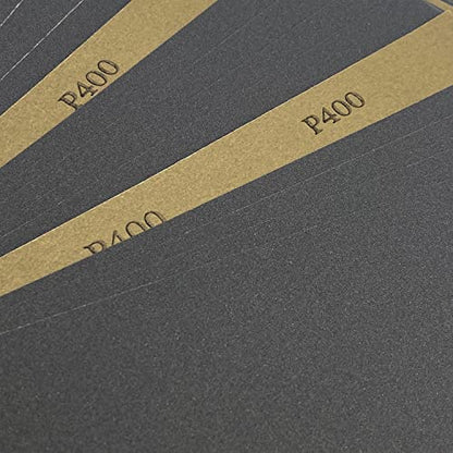 400 Grit Wet Dry Sandpaper, 15PCS 9x11 Inch Silicon Carbide Sanding Sheets - style: 400 Grit
