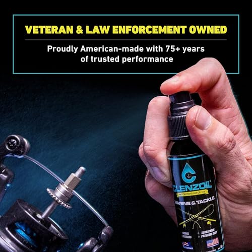 CLENZOIL Marine & Tackle - Fishing Gear Oil Lubricant - for Fish Care Reels, Boat Motors, Downriggers & More - Easily Oils Applicator - size: 2 x 2 oz Pump Sprayer
