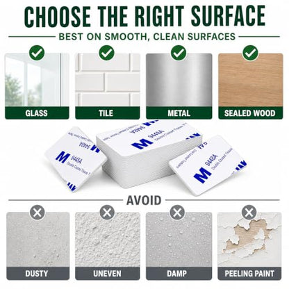 56Pcs Heavy Duty Double Sided Adhesive Pads, 3mm Thick White Foam Mounting Tape - Super Strong Waterproof for Walls, Pictures, Cars, Home & Office (Pre-Cut Rectangles) - color: Pack of 56 White