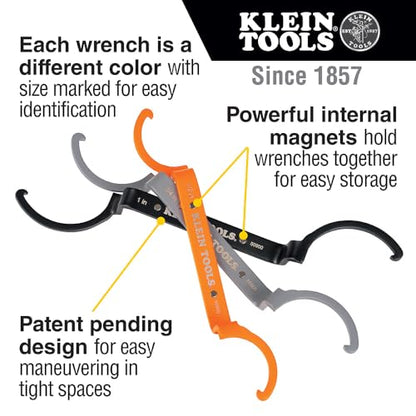 Klein Tools NCVT-6 Non-Contact Volt Tester, 12-1000V AC Pen with Integrated Laser & 50900R Conduit Lockout Wrench Set, Tighten and Loosen Locknuts in Tight Spaces