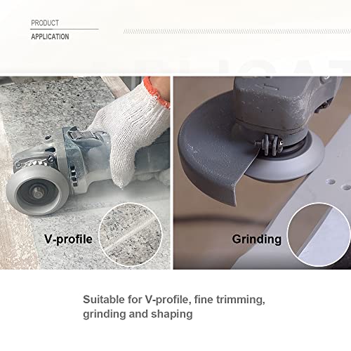 SHDIATOOL Diamond Hand Profile Wheel 3 - inch Convex Curve Edge Grinding Disc Grooving for Stone Marble Granite Rock Height 15mm - size: 15mm Height v shape