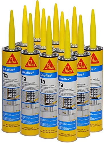 Sikaflex 1a Polyurethane Sealant Kit, Limestone, Pack of 12 - color: Limestone, size: Pack of 12