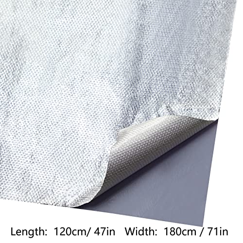 BBTO Heat Reflective Sheet Adhesive Backed Aluminized Fiberglass Heat Shield Tape Protection Barrier Heat Shield Resistant Material for Hose and Auto Use Heat Insulation Sheet(Silver, 48 x 71 Inch) - color: Silver, size: 48 x 71 Inch