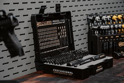 Wheeler Engineering 100-Piece Professional Screwdriver Set with Steel Construction, Metric and Standard Sizes, Storage Case, for Gunsmithing and Maintenance