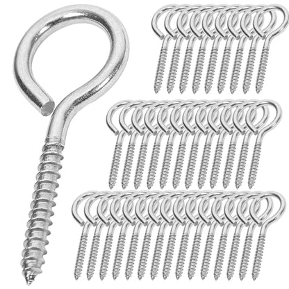 10PCS 2.75 inches Screw Eyes M4 304 Stainless Steel Eye Screws, Heavy Duty Screw, Eye Hooks Screw Eye Bolts Eye Hooks Screw, Indoor & Outdoor Uses (10, M4-2.75inch) - size: M4-2.75inch