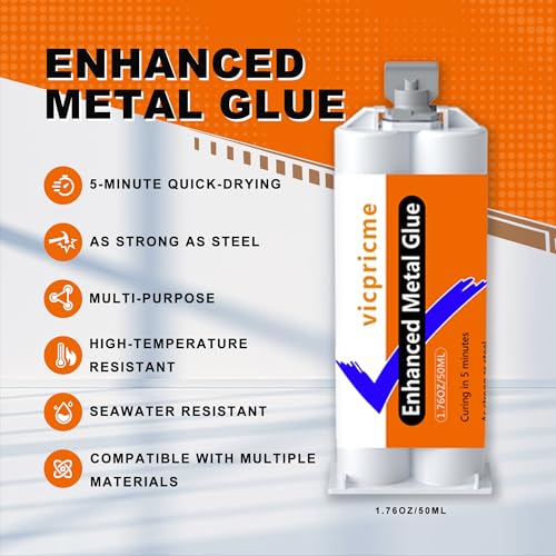 Metal Glue Heavy Duty Waterproof Epoxy Glue for Metal 5-Minute Quick Set - size: 5Min 1pcs