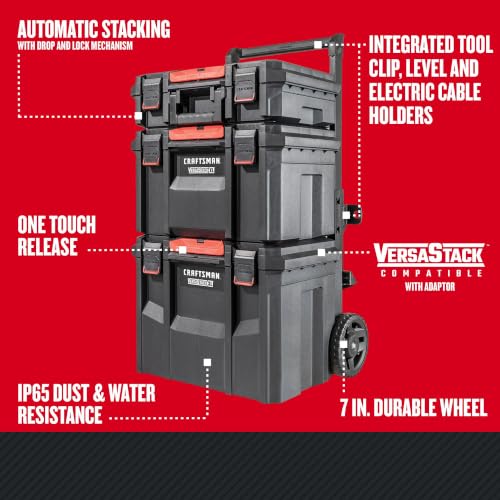 CRAFTSMAN VERSASTACK XL Rolling Tower Tool Storage System, 4 piece (CMST60420)