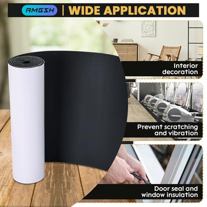 1/8" Thick, 12" x 59" Neoprene Foam Sheet with Adhesive - size: 1/8" x 12" x 59"