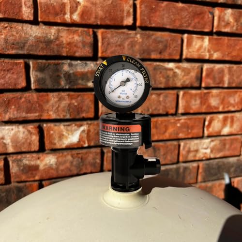 MEASUREMAN Manual Air Relief Valve, Pool Filter Valve with Pressure Gauge, Spa Filter Replacement - size: Manual Air Relief Valve