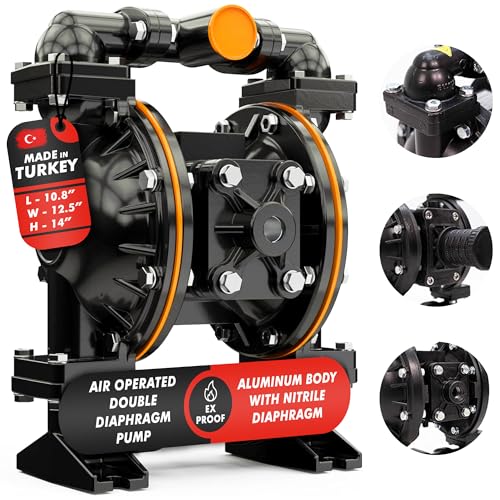 Vestapomp Air Operated Double Diaphragm Pump (1 inch - Aluminum - Nitrile)