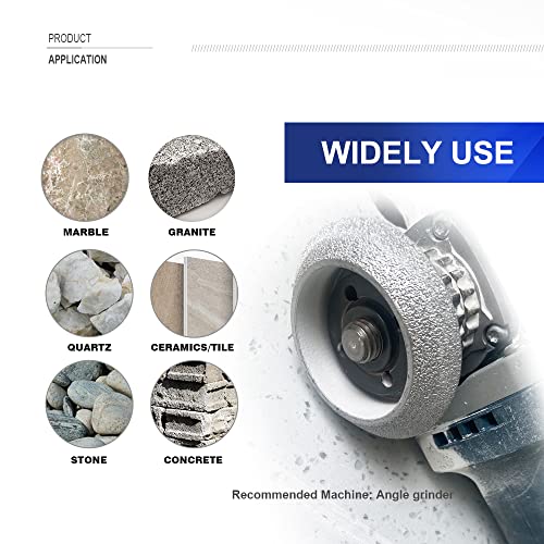 SHDIATOOL Diamond Hand Profile Wheel 3 - inch Convex Curve Edge Grinding Disc Grooving for Stone Marble Granite Rock Height 15mm - size: 15mm Height v shape