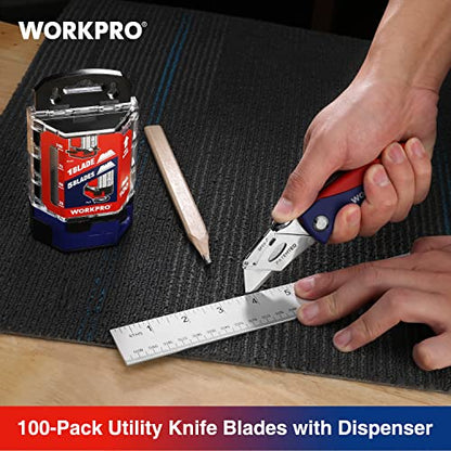 WORKPRO 100-Pack Utility Knife Blades - style: SK5(red)