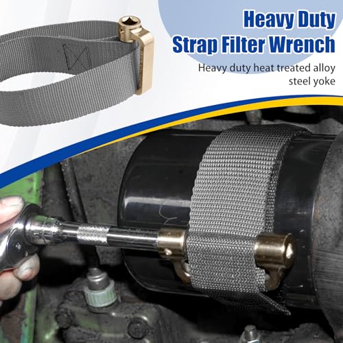 Eudaimonia Oil Filter Strap Wrench, Adjustable Strap Wrench Heavy Duty