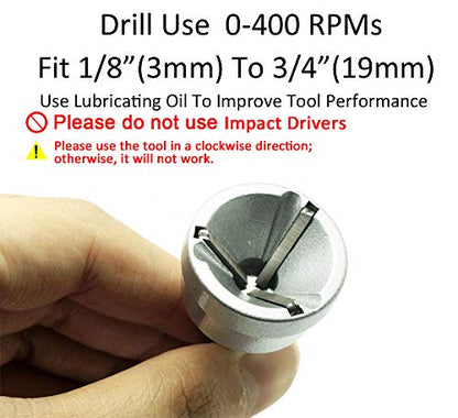 ORXPLUS Tools HSS Blade External Deburring Chamfer Tool 1/8"-3/4" (3-19mm) - size: Deburring Drill Bit 3mm-19mm / Sliver