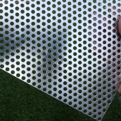 Aluminum Perforated Metal Sheets 16 Gauge 23.6 inch by 11.8 inch Expanded Metal Mesh Aluminum Opening 1/5" 0.2 inch (About 5 mm) Perforated Steel Sheet Aluminum Mesh Screen Decorative Metal Mesh - size: 23.6" X 11.8"